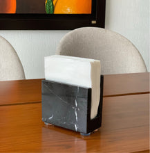 Cargar imagen en la galería, Servilletero en Mármol Blanco o Negro