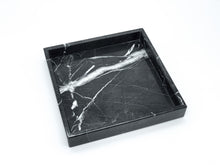 Cargar imagen en la galería, Caja de Regalo con Bandeja Cuadrada en Mármol Blanco o Negro