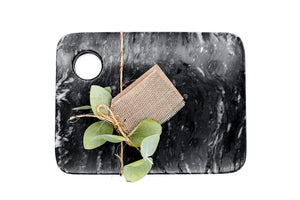 Caja de Regalo con Tabla Rectangular CH en Mármol Negro